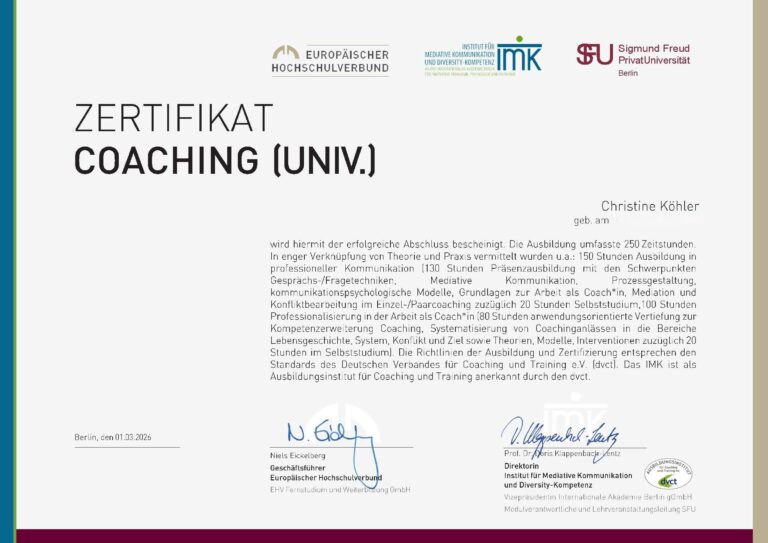 zertifikat coaching