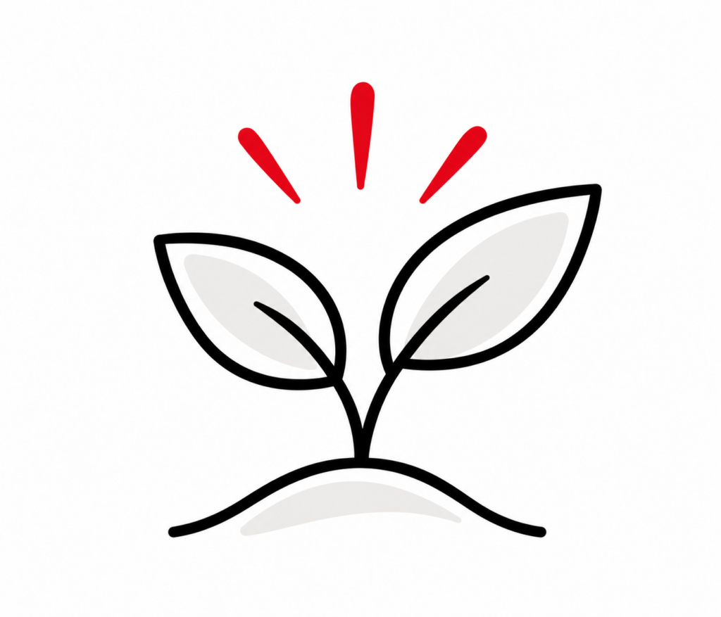 minimalistische keimling illustration